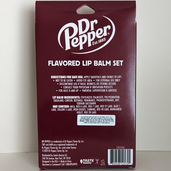 Dr. Pepper Flavored Lip Balm Set - Set of Four - Picture 2 of 2